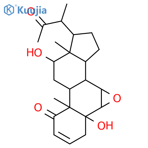 6,7-Epoxy-5,12-dihydroxy-24-norchol-2-ene-1,22-dione; (5α,6α,7α,12α)-form structure