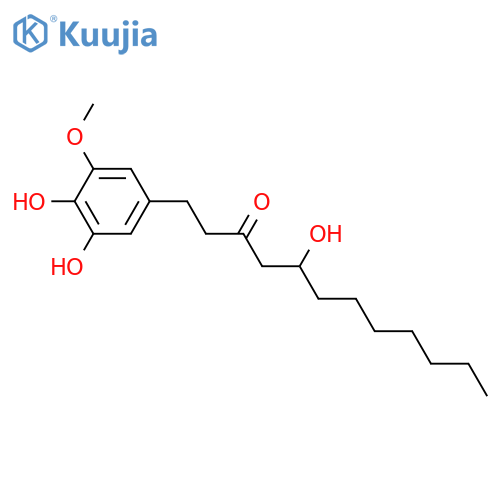 1-(3,4-Dihydroxy-5-methoxyphenyl)-5-hydroxy-3-dodecanone; (S)-form structure