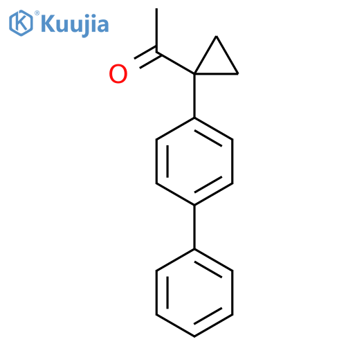 1-1-(4-phenylphenyl)cyclopropylethan-1-one structure