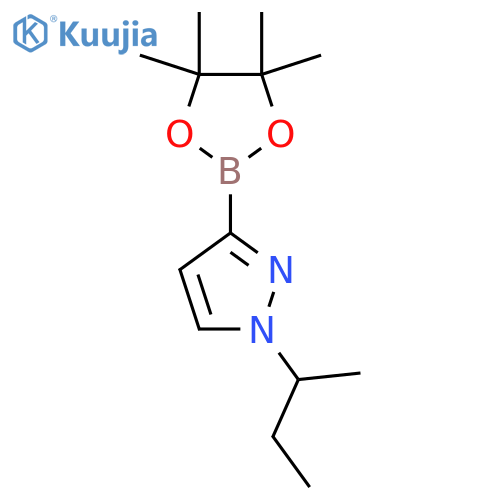 1-sec-butyl-3-(4,4,5,5-tetramethyl-[1,3,2]dioxaborolan-2-yl)-1H-pyrazole structure