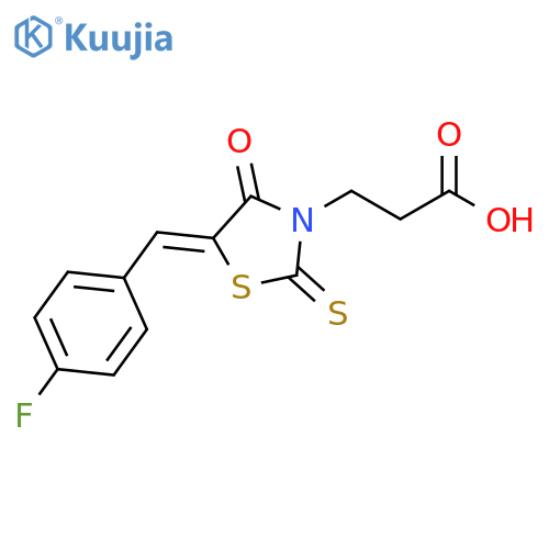 3-Thiazolidinepropanoic acid, 5-[(4-fluorophenyl)methylene]-4-oxo-2-thioxo-, (5Z)- structure