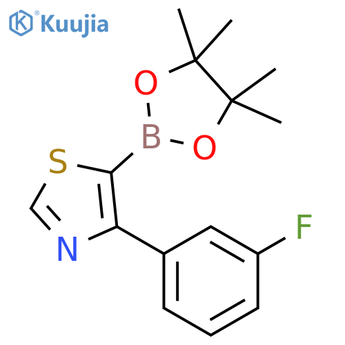 4-(3-Fluorophenyl)thiazole-5-boronic acid pinacol ester structure