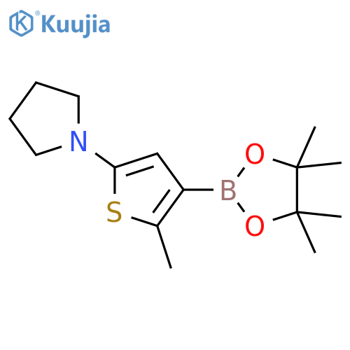 2-Methyl-5-(pyrrolidino)thiophene-3-boronic acid pinacol ester structure