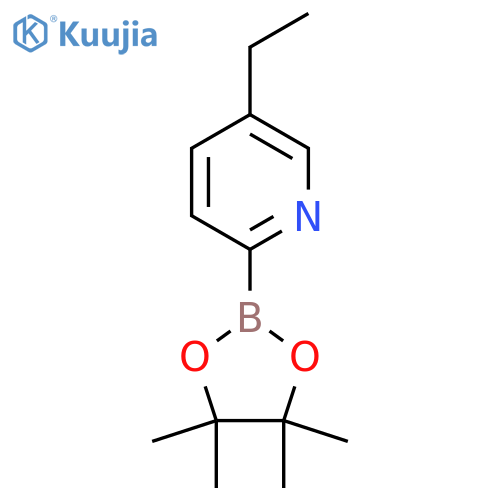 5-ethyl-2-(tetramethyl-1,3,2-dioxaborolan-2-yl)pyridine structure