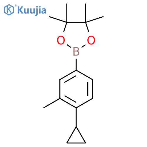2-(4-Cyclopropyl-3-methylphenyl)-4,4,5,5-tetramethyl-1,3,2-dioxaborolane structure