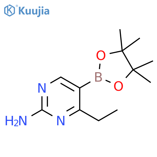 2-Amino-4-ethylpyrimidine-5-boronic acid pinacol ester structure