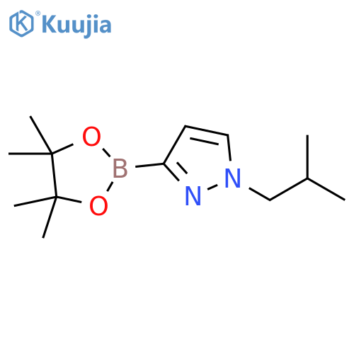 1-(2-methylpropyl)-3-(4,4,5,5-tetramethyl-1,3,2-dioxaborolan-2-yl)-1H-pyrazole structure