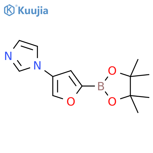 4-(Imidazol-1-yl)furan-2-boronic acid pinacol ester structure