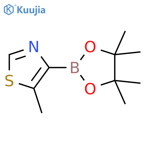 5-methyl-4-(4,4,5,5-tetramethyl-1,3,2-dioxaborolan-2-yl)-1,3-thiazole structure
