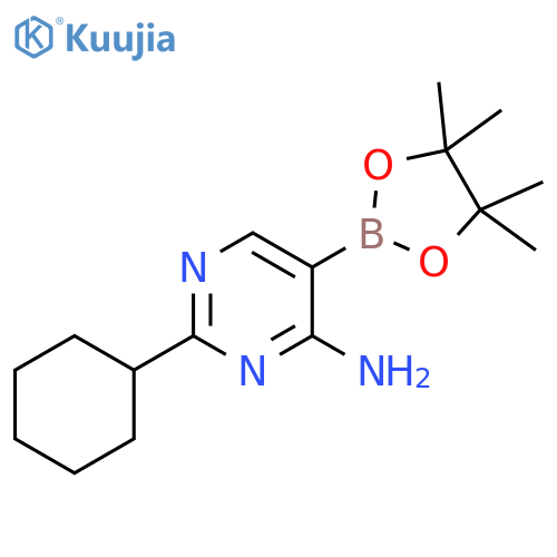 4-Amino-2-(cyclohexyl)pyrimidine-5-boronic acid pinacol ester structure