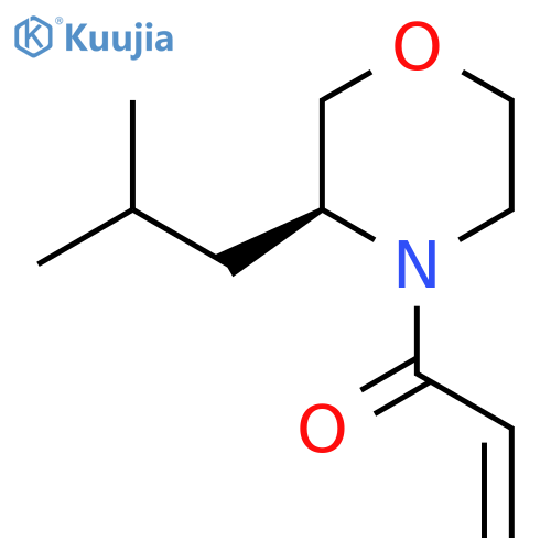 1-[(3S)-3-(2-methylpropyl)morpholin-4-yl]prop-2-en-1-one structure