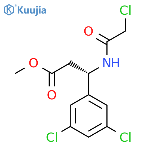 methyl (3S)-3-(2-chloroacetamido)-3-(3,5-dichlorophenyl)propanoate structure