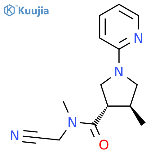 (3S,4S)-N-(cyanomethyl)-N,4-dimethyl-1-(pyridin-2-yl)pyrrolidine-3-carboxamide structure