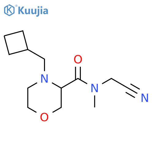 N-(Cyanomethyl)-4-(cyclobutylmethyl)-N-methyl-3-morpholinecarboxamide structure
