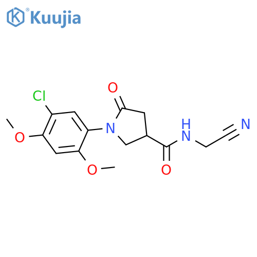 1-(5-Chloro-2,4-dimethoxyphenyl)-N-(cyanomethyl)-5-oxo-3-pyrrolidinecarboxamide structure