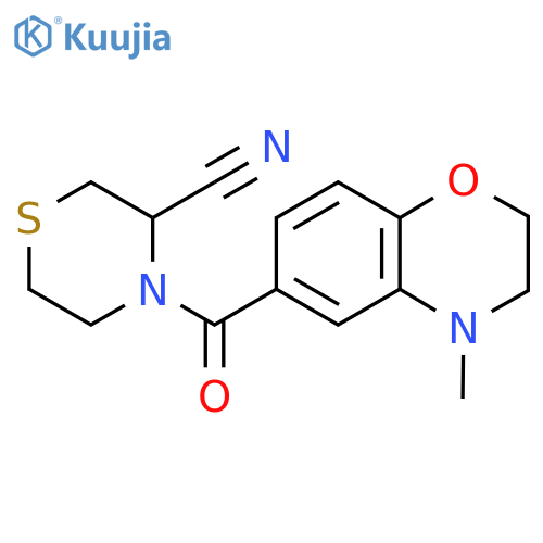 4-(4-Methyl-2,3-dihydro-1,4-benzoxazine-6-carbonyl)thiomorpholine-3-carbonitrile structure