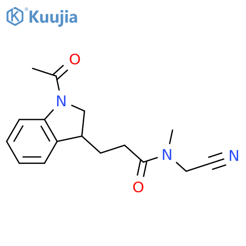 1-Acetyl-N-(cyanomethyl)-2,3-dihydro-N-methyl-1H-indole-3-propanamide structure