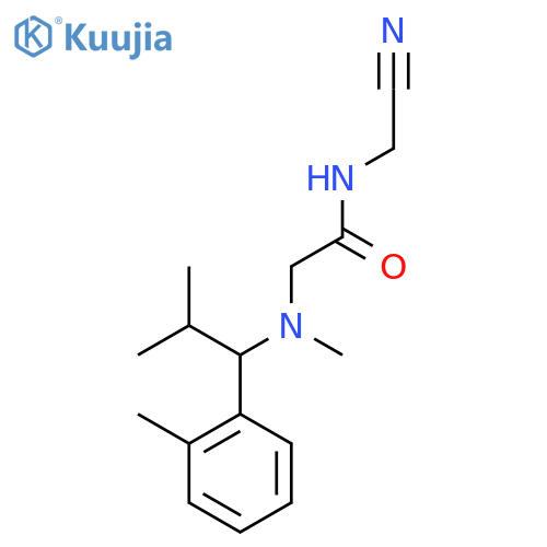 N-(cyanomethyl)-2-{methyl2-methyl-1-(2-methylphenyl)propylamino}acetamide structure