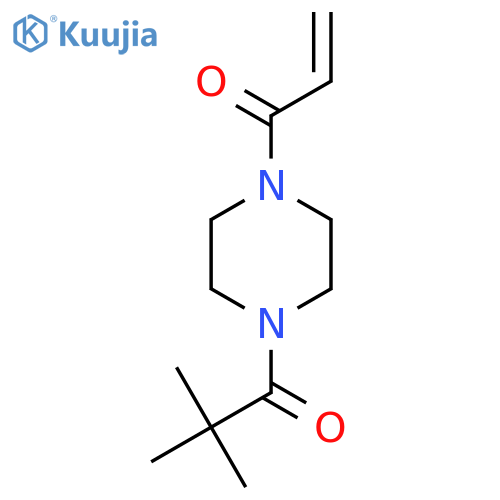 1-4-(2,2-dimethylpropanoyl)piperazin-1-ylprop-2-en-1-one structure