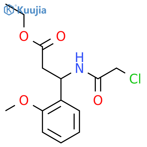 Ethyl 3-(2-chloroacetamido)-3-(2-methoxyphenyl)propanoate structure