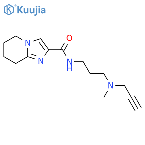 N-[3-[Methyl(prop-2-ynyl)amino]propyl]-5,6,7,8-tetrahydroimidazo[1,2-a]pyridine-2-carboxamide structure