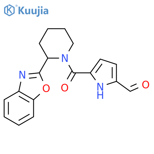 5-[2-(1,3-benzoxazol-2-yl)piperidine-1-carbonyl]-1H-pyrrole-2-carbaldehyde structure