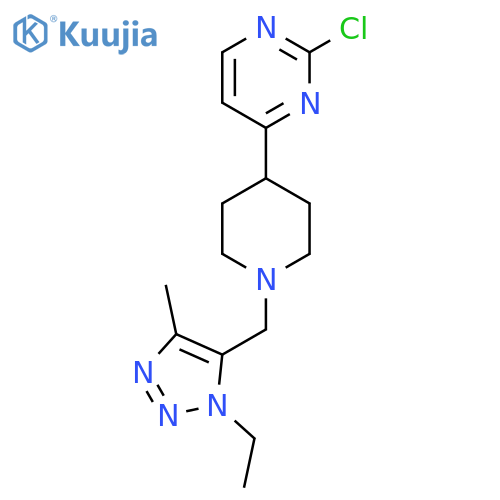 2-Chloro-4-{1-[(1-ethyl-4-methyl-1h-1,2,3-triazol-5-yl)methyl]piperidin-4-yl}pyrimidine structure
