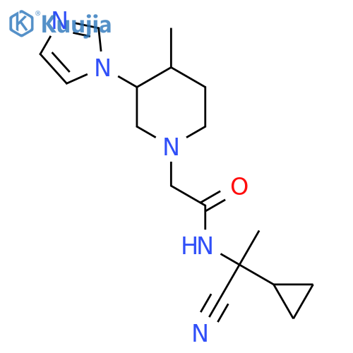 n-(1-Cyano-1-cyclopropylethyl)-2-[3-(1h-imidazol-1-yl)-4-methylpiperidin-1-yl]acetamide structure