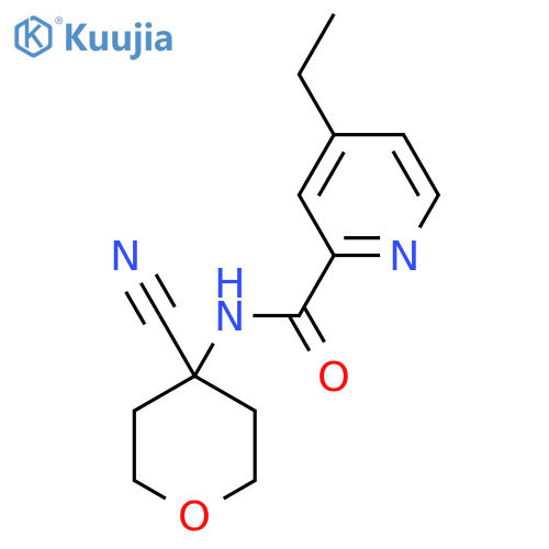 N-(4-Cyanooxan-4-yl)-4-ethylpyridine-2-carboxamide structure