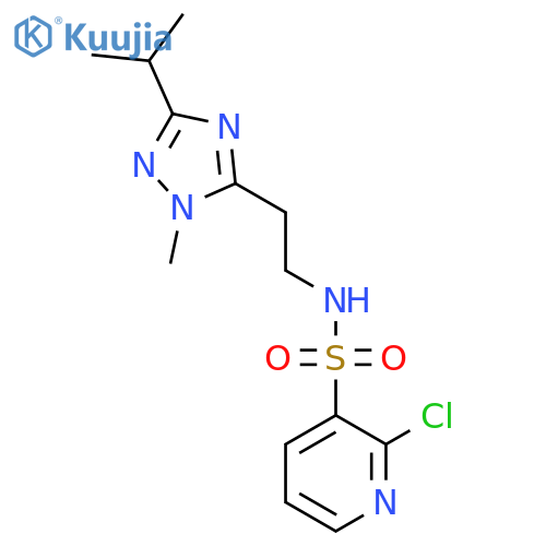 2-Chloro-n-{2-[1-methyl-3-(propan-2-yl)-1h-1,2,4-triazol-5-yl]ethyl}pyridine-3-sulfonamide structure