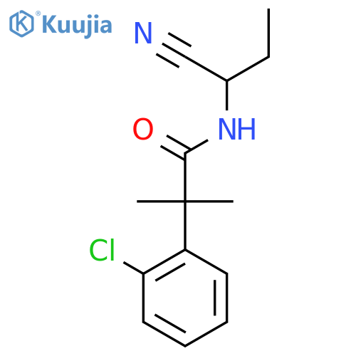 2-(2-Chlorophenyl)-N-(1-cyanopropyl)-2-methylpropanamide structure