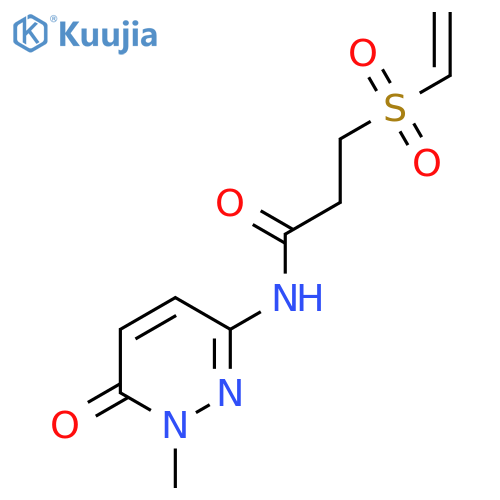3-(ethenesulfonyl)-N-(1-methyl-6-oxo-1,6-dihydropyridazin-3-yl)propanamide structure