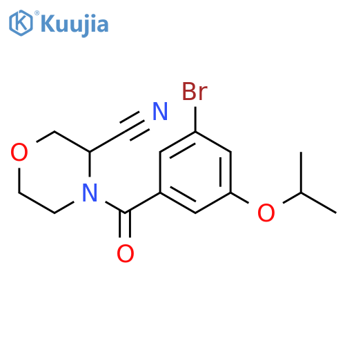 4-(3-Bromo-5-propan-2-yloxybenzoyl)morpholine-3-carbonitrile structure