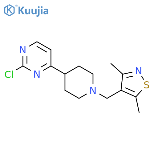 2-Chloro-4-{1-[(3,5-dimethyl-1,2-thiazol-4-yl)methyl]piperidin-4-yl}pyrimidine structure