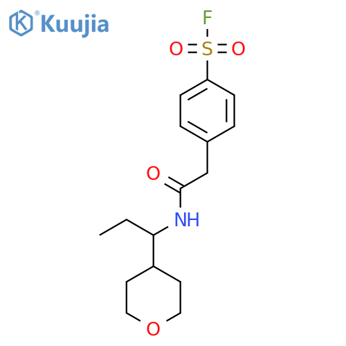 4-({[1-(Oxan-4-yl)propyl]carbamoyl}methyl)benzene-1-sulfonyl fluoride structure