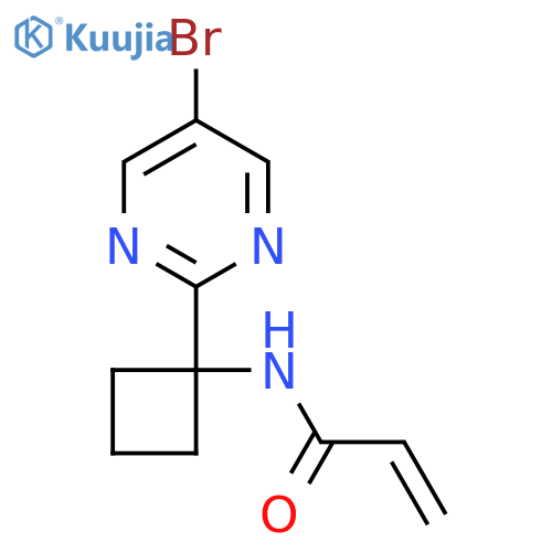 N-[1-(5-Bromopyrimidin-2-yl)cyclobutyl]prop-2-enamide structure
