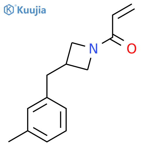 1-[3-[(3-Methylphenyl)methyl]azetidin-1-yl]prop-2-en-1-one structure