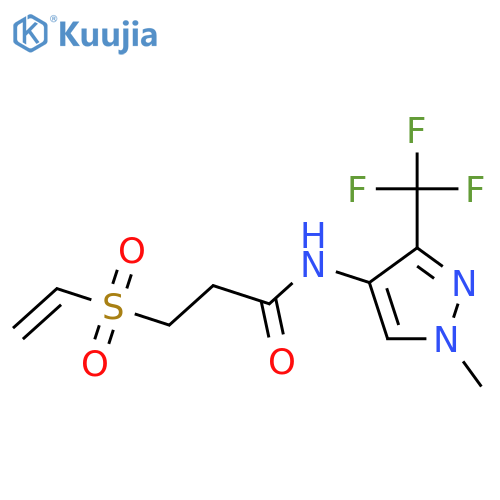 3-(ethenesulfonyl)-N-1-methyl-3-(trifluoromethyl)-1H-pyrazol-4-ylpropanamide structure