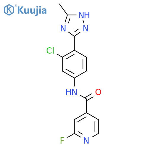 N-[3-Chloro-4-(5-methyl-1H-1,2,4-triazol-3-yl)phenyl]-2-fluoropyridine-4-carboxamide structure