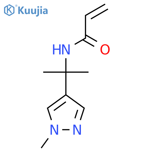 N-[2-(1-methyl-1H-pyrazol-4-yl)propan-2-yl]prop-2-enamide structure