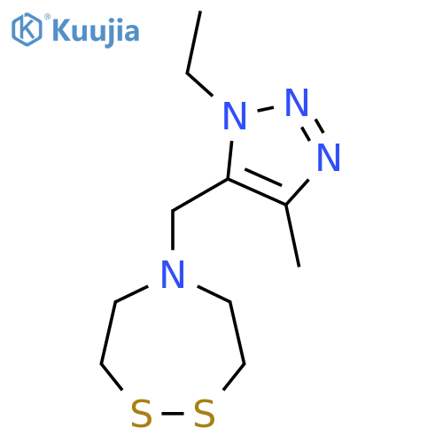 5-[(1-Ethyl-4-methyl-1h-1,2,3-triazol-5-yl)methyl]-1,2,5-dithiazepane structure