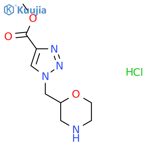 methyl 1-(morpholin-2-yl)methyl-1H-1,2,3-triazole-4-carboxylate hydrochloride structure