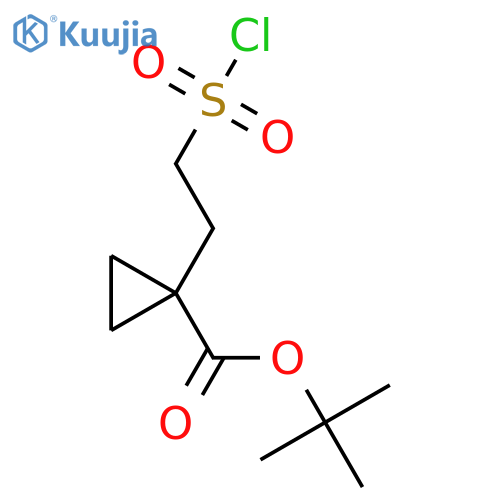 tert-butyl 1-2-(chlorosulfonyl)ethylcyclopropane-1-carboxylate structure