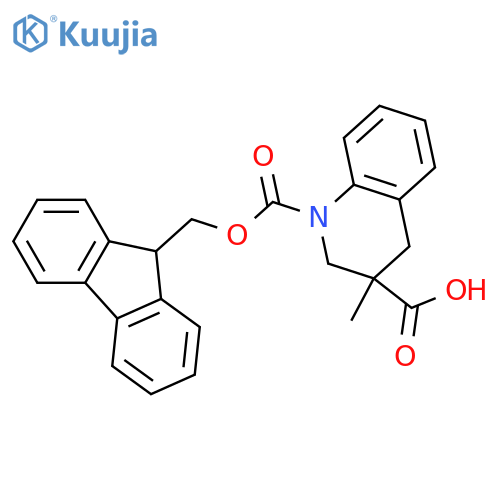 1-{(9H-fluoren-9-yl)methoxycarbonyl}-3-methyl-1,2,3,4-tetrahydroquinoline-3-carboxylic acid structure