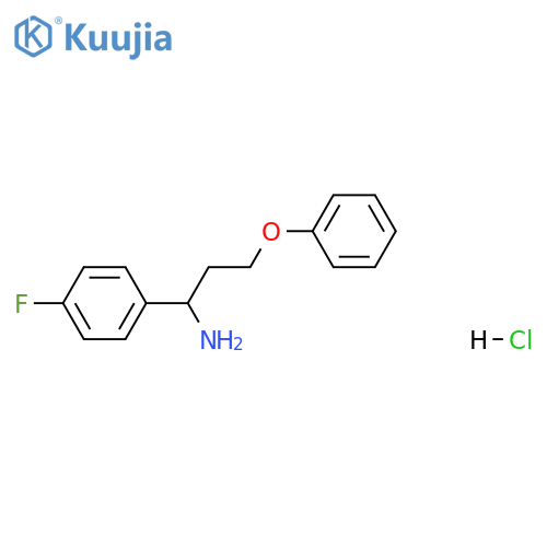 1-(4-fluorophenyl)-3-phenoxypropan-1-amine hydrochloride structure