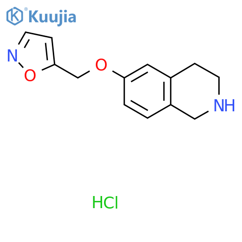 6-(1,2-oxazol-5-yl)methoxy-1,2,3,4-tetrahydroisoquinoline hydrochloride structure