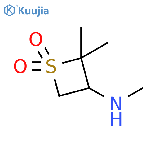 2,2-dimethyl-3-(methylamino)-1lambda6-thietane-1,1-dione structure