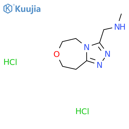 methyl({5H,6H,8H,9H-1,2,4triazolo4,3-d1,4oxazepin-3-yl}methyl)amine dihydrochloride structure