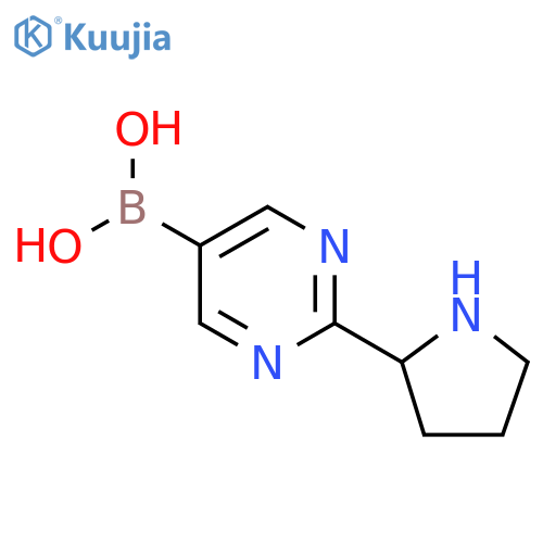 (2-(pyrrolidin-2-yl)pyrimidin-5-yl)boronic acid structure