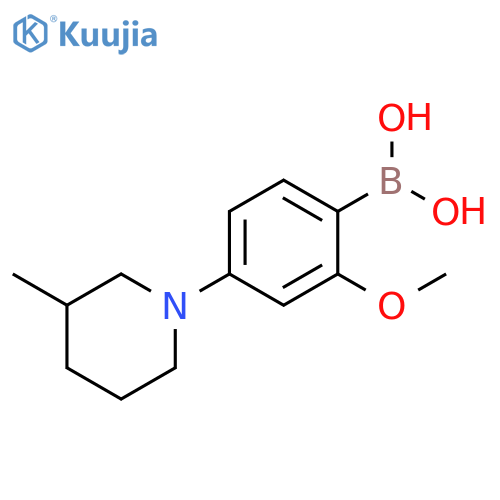 2-Methoxy-4-(3-methylpiperidin-1-yl)phenylboronic acid structure